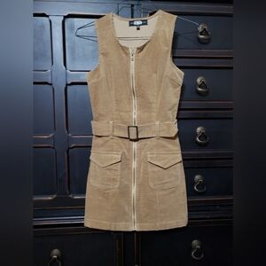 Rewash Camel Mini Dress with Belt